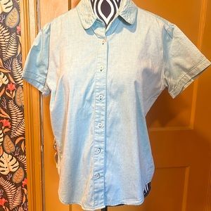 Vintage American Apparel early 2000s  Blouse Size M 100% Cotton mint green